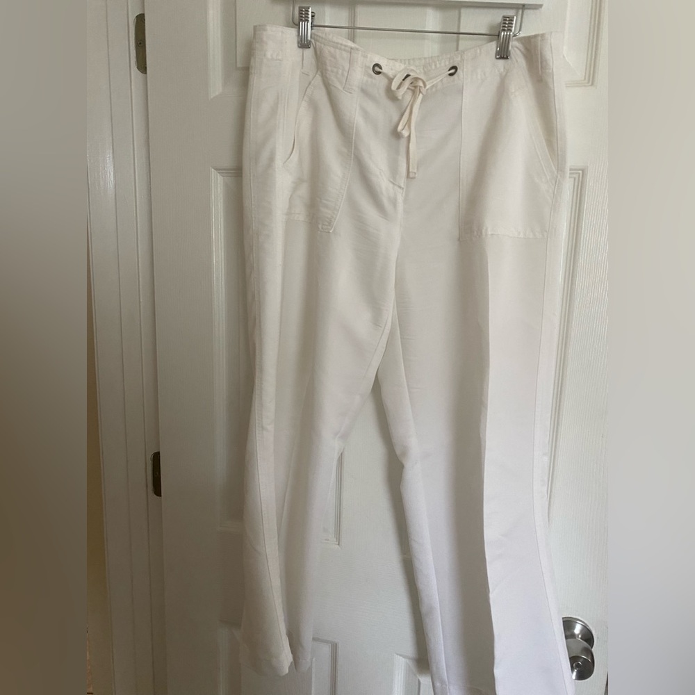 Style Co White Drawstring Pants size 12